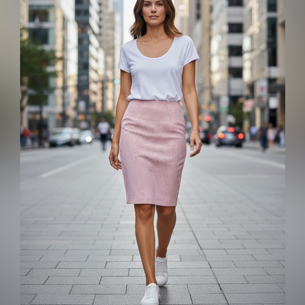 Ann Taylor Pink Pencil Skirt